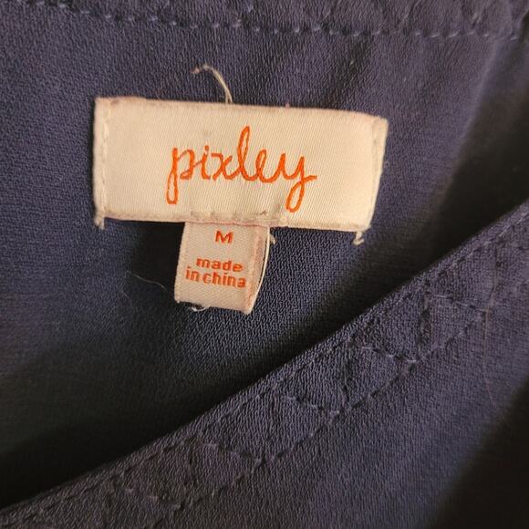 Pixley Sleeveless Maxi Dress Navy, Black & Pink Sz Medium Balletcore Modest - Picture 4 of 10